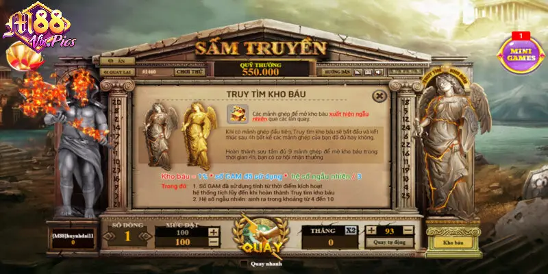 Truy tìm kho báu cùng với game Sấm Truyền M88vin 